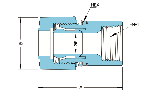 PFA Insert-Type Female NPT Straight Fitting